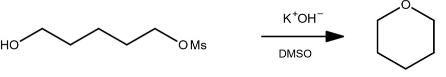 SN2 Substitution Reaction 3-3-1, Mesylate, Dimethyl Sulfoxide (DMSO), sodium hydroxide Example Practice Organic Chemistry 1
